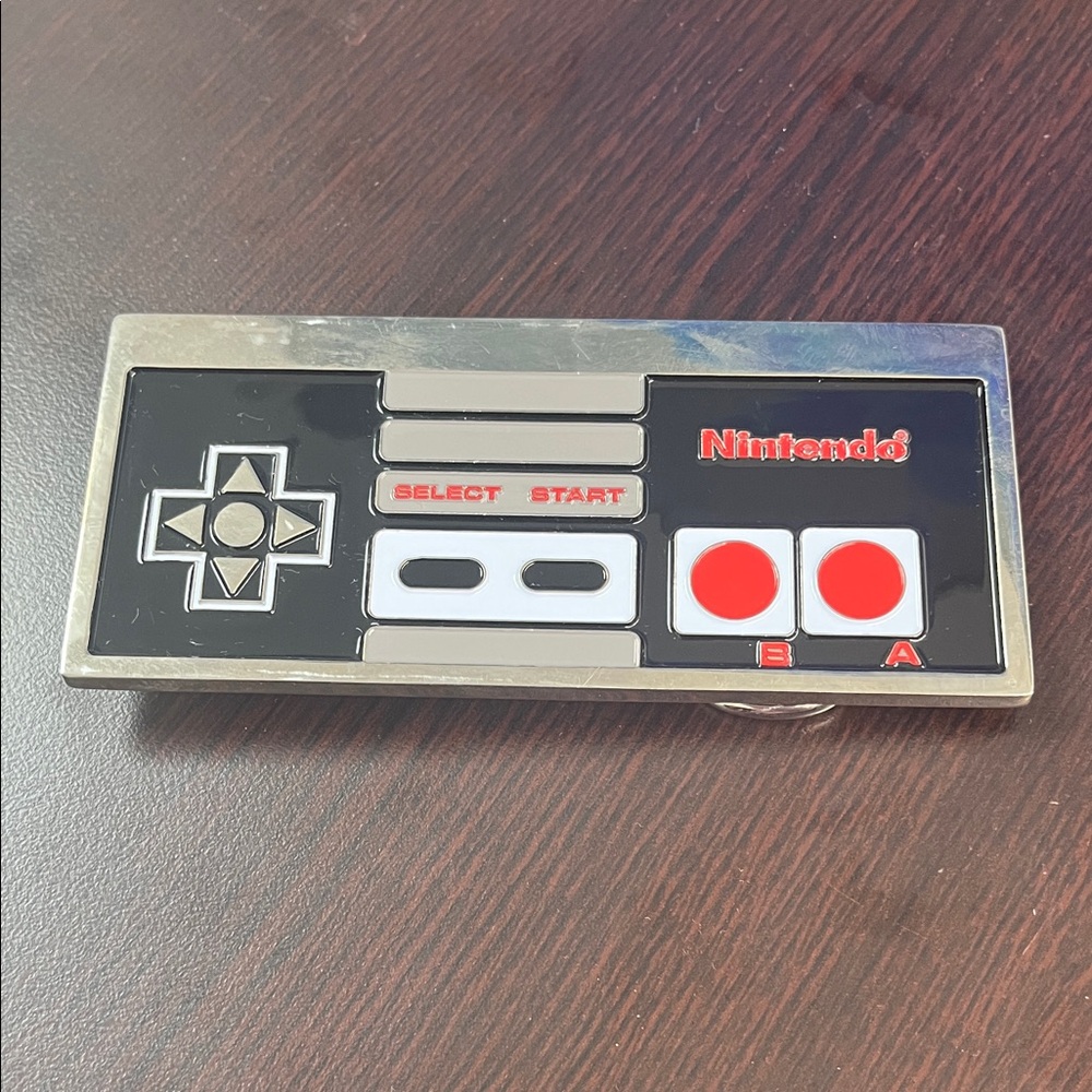 Nintendo Retro Black and Gray Controller Belt Buckle